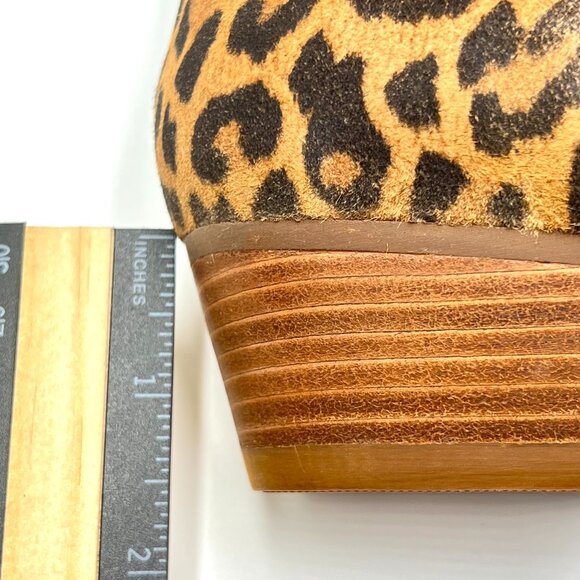 Seychelles Womens Size 8 Waiting For You Leopard Cheetah Leather Ankle Boots - Picture 12 of 15